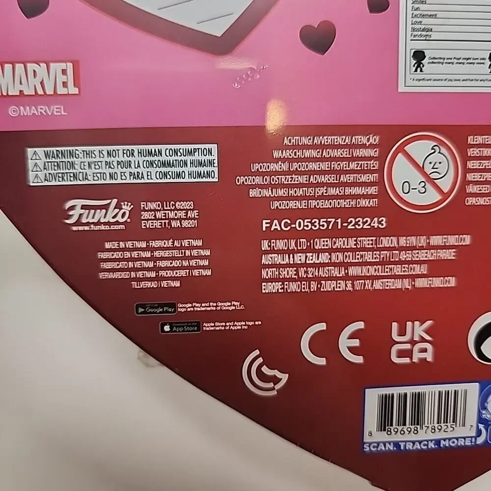 Funko- Marvel Pocket Pop 4 Pack: St. Valentine's Day Pink Figures In Heart Box